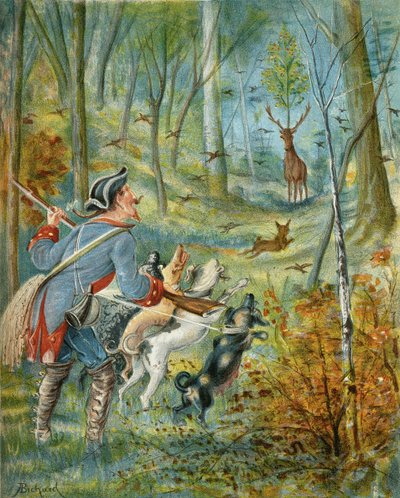 The Effects of Shooting a Stag with Cherry Stones by Alphonse Adolphe Bichard